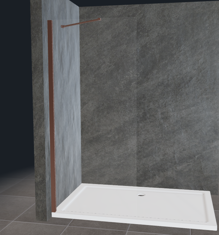 DUKA libero 3000 walk-in 1200 mm de large COPPER