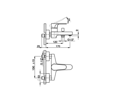 CISAL ALMA ROBINET DE BAIGNOIRE