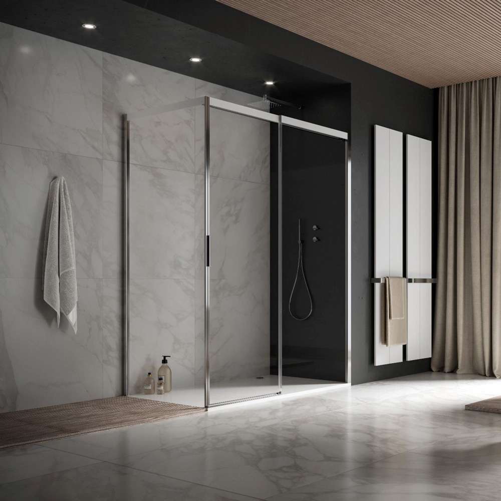 Porte coulissante DUKA ACQUA R5000 1400 mm + paroi latérale 900