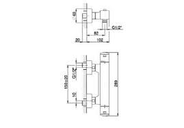 Mitigeur thermostatique de douche CISAL Roadster